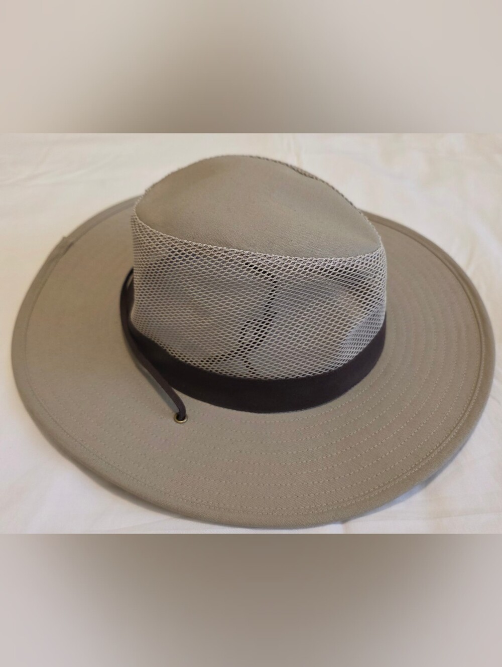 Swiss Tech Safari Sun Hat L/XL Wide Brim Mesh Vent Outdoor Hiking Khaki